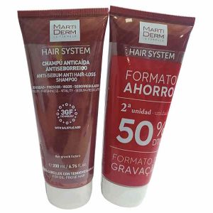 Champu HS antiseborreico 200ml 2ª unidad al 50% - Martiderm