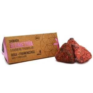 Incienso geometría rosa frankincense 4 unidades - Sagrada Madre