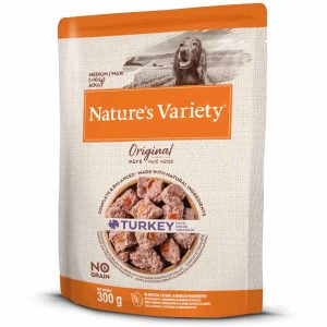 Comida original para perro adulto mix pate y pavo 300gr - Nature´s variety