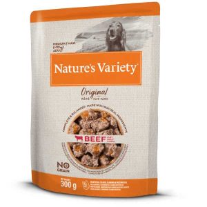 Comida original para perro mediano mix pate y ternera 300gr - Nature´s variety
