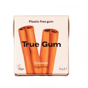 Chicle sin plástico sabor canela 21gr - True