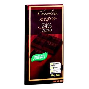 Chocolate negro 74% cacao sin azúcar - Santiveri