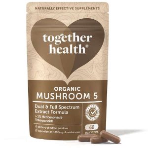 Complejo de 5 hongos orgánicos 60 cápsulas - Together Health