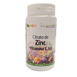 Citrato de zinc + vitamina c natural 90 cápsulas - Manabios