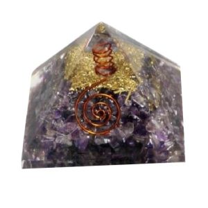 Pirámide orgonite amatista 7x7cm - Primeal