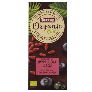 Chocolate negro 70% con Goji y Acai eco 100gr – Torras