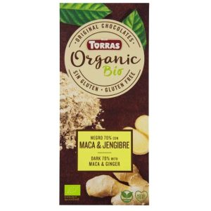 Chocolate negro 70% con maca y jengibre eco 100gr - Torras