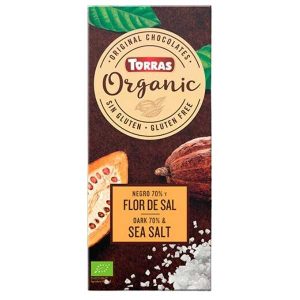 Chocolate negro 70% con sal eco 100gr - Torras