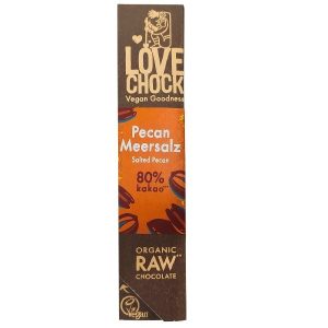 Barrita de chocolate con nuez pecana y sal marina bio 40gr - Lovechock