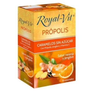 Caramelos sin azúcar de própolis sabor naranja y jengibre - Royal Vit