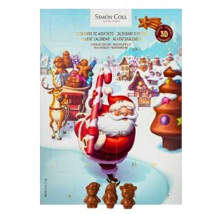 Calendario adviento figura 3d choco leche Santa - Simon Coll